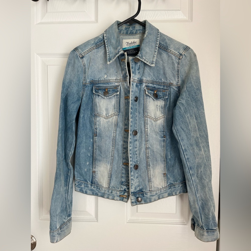 Zara washed denim jacket
